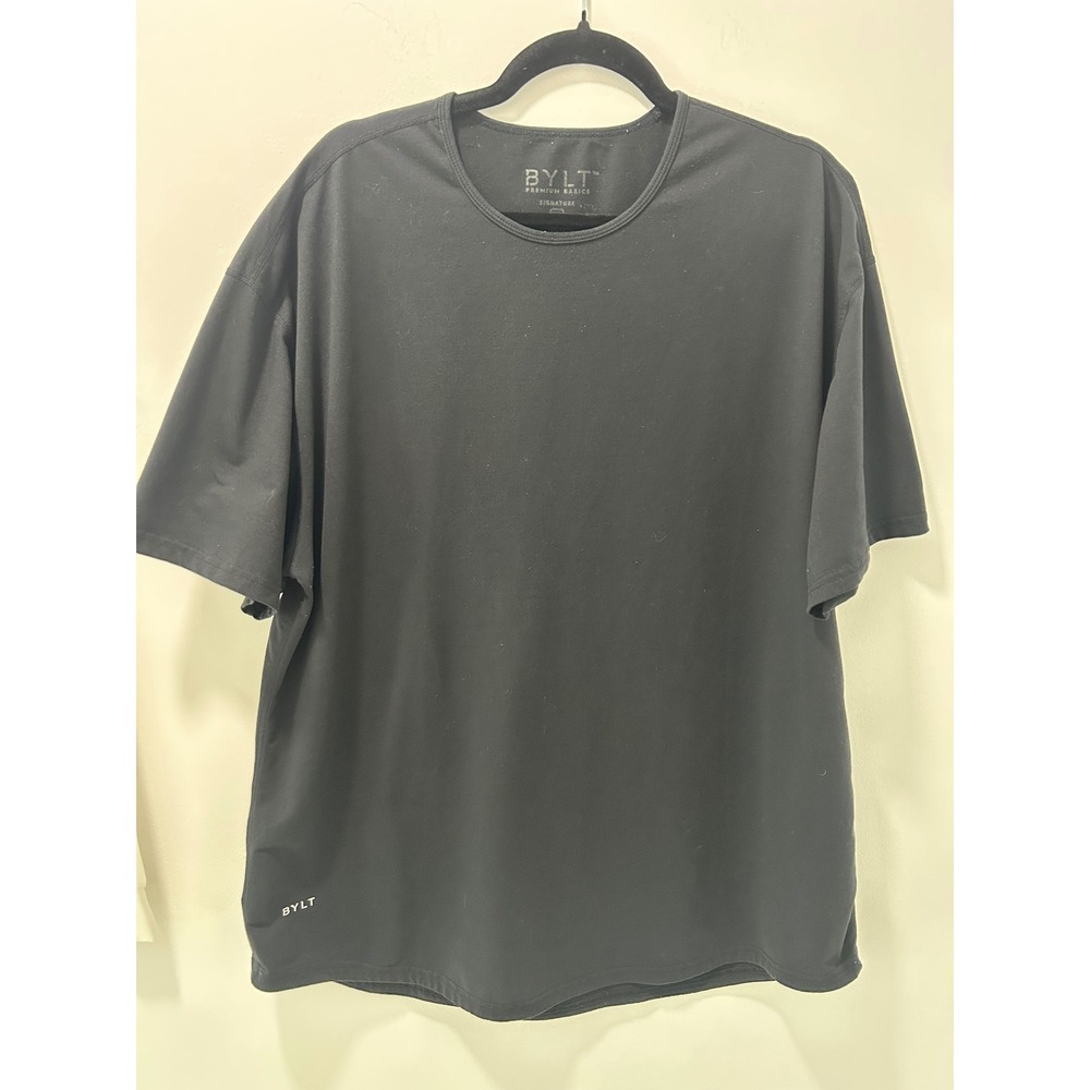 BYLT Premium Basics Signature Drop Cut T-Shirt Black Men's XXL Short Sleeve Tee